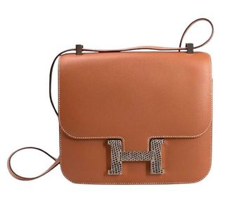 Herm&egrave;s Herm&egrave;s Constance 24 in Gold Madame Leather with Palladium Lizard Hardware