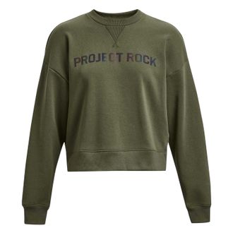 Under Armour Dames/Dames Project Rock Back Print Sweatshirt (Groen)
