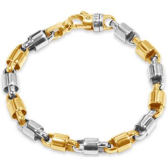 Pompeii3 Mens Heavy Designer Link 14k Gold (49gram) or Platinum (79gram) 8mm Bracelet 9