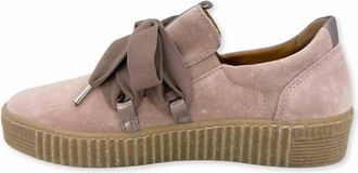 Gabor Womens Lace Up Sneakers In Rose