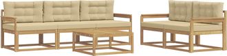 vidaXL Conjunto De Sof&aacute;s De Exterior 6 Uds. Y Beige Vidaxl