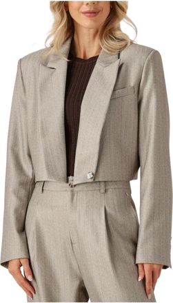 Ibana Jassen, Dames, Beige, L, Polyester, Jelah Pinestripe Blazer