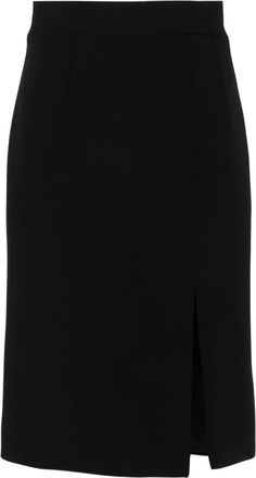 Dolce & Gabbana side-slit pencil skirt - women - Elastane/Silk/Virgin Wool/Polyamide/Elastane - 46 - Black