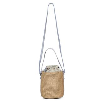 Chlo&eacute; Bucket Bags, female, Beige, Size: ONE SIZE Small Woody Basket Bag