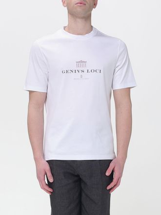 Brunello Cucinelli T-shirt in cotone con logo Brunello Cucinelli