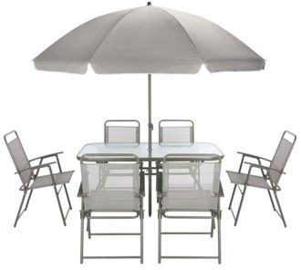 Safavieh Comedor de exterior metal gris