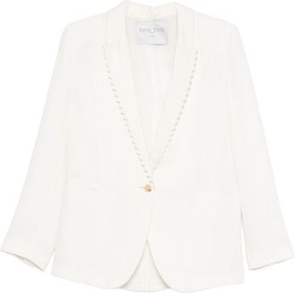 Forte_Forte Einreihige Jacke aus Leinen