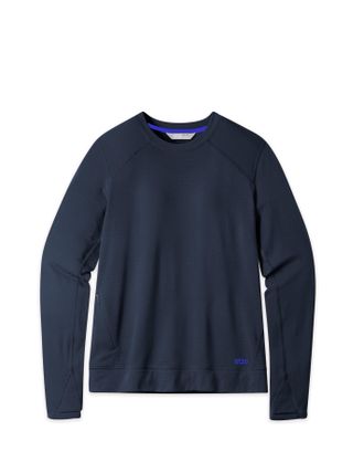 Stio | Womens Trax Power Grid Crew Top, Size Extra Small in Mountain Shadow