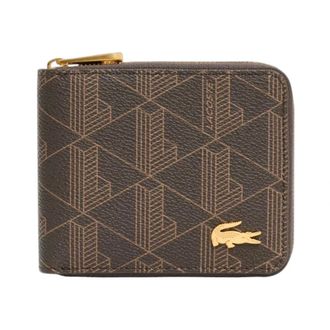 Lacoste Il Portafoglio Compatto Zip The Blend - - Accessories - Uomo - Marrone - ONE SIZE