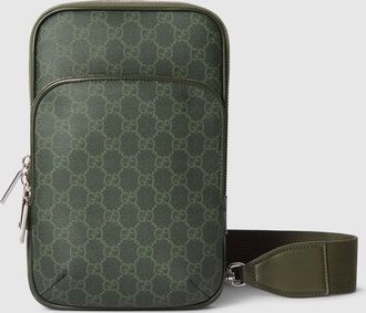 Gucci GG Monogram Small Slingbag, Green, Fabric