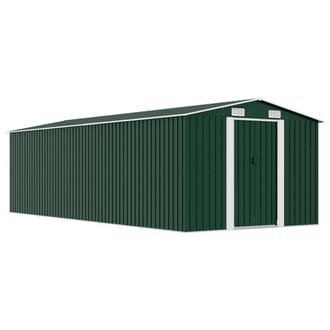 vidaXL Caseta De Jard&iacute;n Metal Verde 257x580x181 Cm Vidaxl