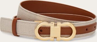 Ferragamo Women Reversible and adjustable Gancini belt Brown