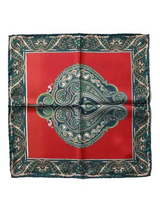 Franco Bassi paisley-pattern pocket square - men - Silk - One Size - Red