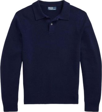Polo Ralph Lauren Maglione stile polo in cashmere - Blu