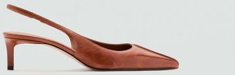 Mango Scarpe tacco kitten punta cognac - Donna - 35 - MANGO