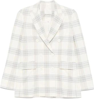 Circolo 1901 Double-Breasted Plaid Blazer - Dames - Blazers - Veelkleurig - M - Jassen