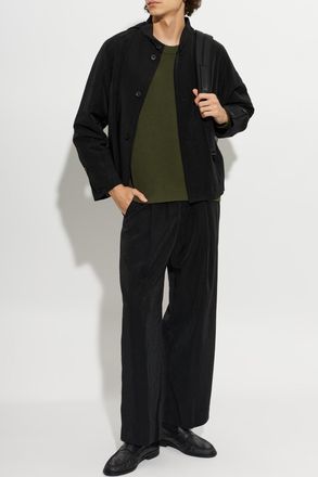 Homme Pliss&eacute; Issey Miyake Hooded Jacket, Mens, Black