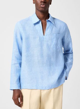 Paul Smith Mens Shirt-collar pure linen tunic top
