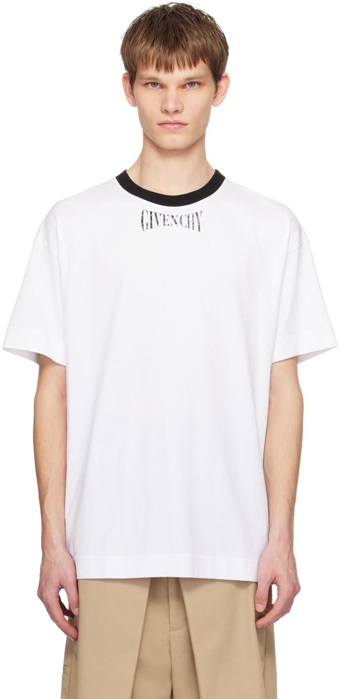 Tシャツ・カットソー GIVENCHY NAVY SHORT-SLEEVED T-SHIRT WITH LOGO Givenchy Givenchy Navy Short-Sleeved T-Shirt With Logo | Grailed