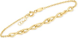 Canaria Canaria 10kt Yellow Gold Twisted Infinity-Link Bracelet