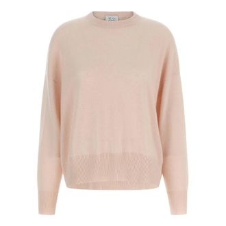 Be You Cashmere Knitwear, female, Pink, M, Crew Neck Cashmere Jumper