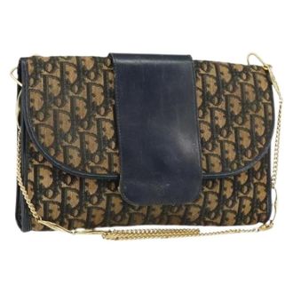 Dior Pre-owned Cross Body Bags, female, Multicolor, Size: ONE SIZE Pre-owned Trotter Canvas Shoulder Bag