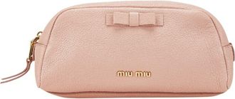 Miu Miu Pink Leather Pouch (Pre-Owned)