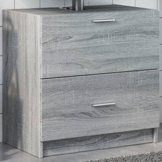 Berkfield Home Sink Cabinet Grey Sonoma 59x37x59 cm Engineered Wood | Size: 59 x 37 x 59 cm
