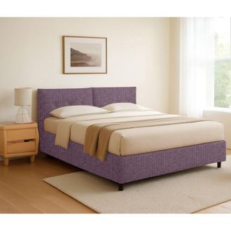 Dmora Cama De Plaza Y Media Leeds, Desenfundable, Hecho En Italia, Violeta Lila