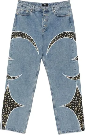 Thug Club Studded Straight-leg Jeans
