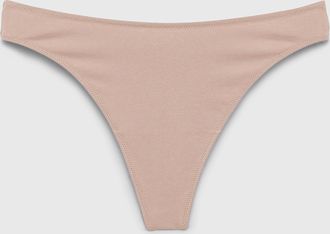 Miiyu Womens Solid high-cut essential thong Organic cotton