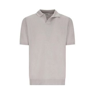 Lardini V-neck Knitwear, male, Gray, Size: XL V-neck Polo