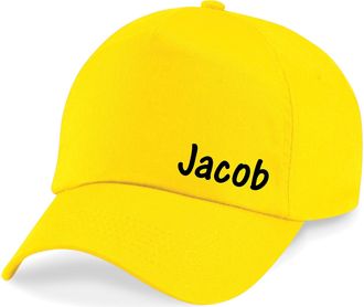 Generic Personalised Inspired Name Baseball Cap Hat Funny School Childrens Boys Girls Kids Unisex Cap (Yellow)