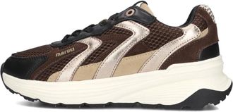 Maruti Schoenen, Dames, Veelkleurig, 39 EU, Wol, Bruine Sneakers Dora voor dames