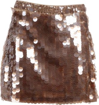 P.A.R.O.S.H. Short Skirts, female, Brown, Size: M Mini Skirt