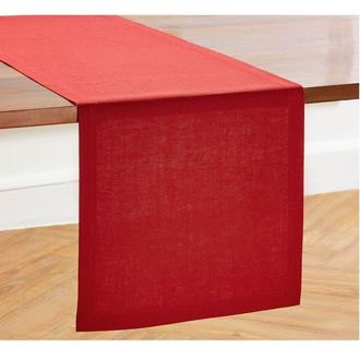 Solino Home Linen Table Runner for Dining Table, Holiday and Everyday Table Decor - Diana in Cherry at Nordstrom, Size Xx-Small