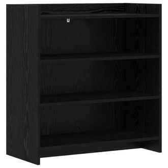 vidaXL Vidaxl Credenza Rovere Nero 75 X 36 X 80 Cm Legno Ingegnerizzato