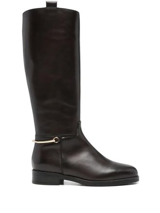 Paola Parisi Roma 30mm zip-up boots - Brown