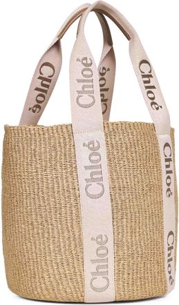 Chlo&eacute; Womens Shoulder Bag Woody Blushy Beige Paper