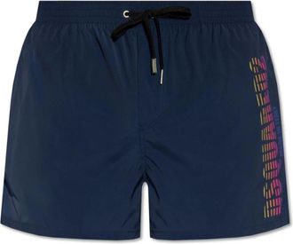 Dsquared2 Marineblauwe Zwemkleding - Heren - Strandmode - Blauw - S - Polyester - Badmode