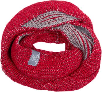 Pickapooh 100% MERINO wool Loop scarf Adult knitted Snood Neck warmer wrap women men Hansen (Red/Grey)