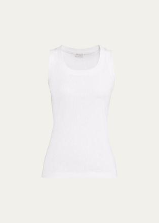 Brunello Cucinelli Sparkle Rib Knit Tank Top