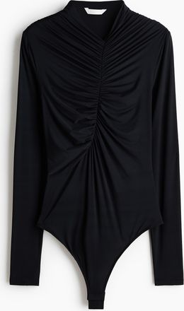 H&M Drapierter Tangabody - Schwarz