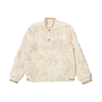 Universal Works Bomber Jackets, male, Beige, Size: XL 3D Flower NS Bomber Jacket