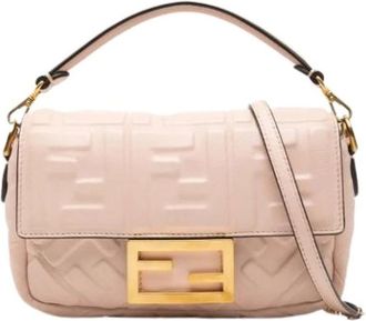 Fendi Pre-owned Mini Bags, female, Pink, Size: ONE SIZE Pre-owned Leather Mini Shoulder Bag
