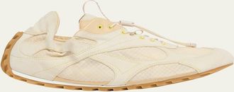 Bottega Veneta Mens Orbit Flash Suede & Nylon Sneakers