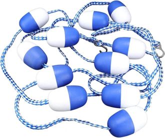 OEM Cuerda Divisoria De Seguridad Para Piscinas, Cuerda De Seguridad Para Piscinas Con Ganchos De Acero Inoxidable Preensamblados Y Boyas Flotantes Bicolo