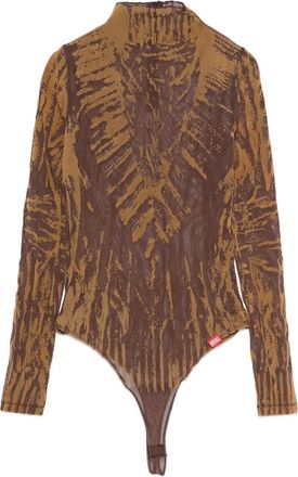Diesel Body met abstracte print - Bruin