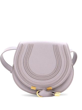 Chloé Marcie Leather Small crossbody bag - Grijs