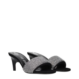 Prada Womens Black Fabric Platform Sandals